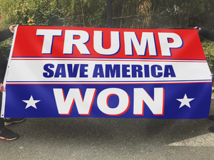 Trump Won - Save America - Red, White, Blue Flag