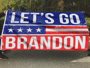 Let's Go Brandon Red, White and Blue Flag