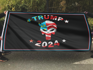 TRUMP 2024 Skull Flag
