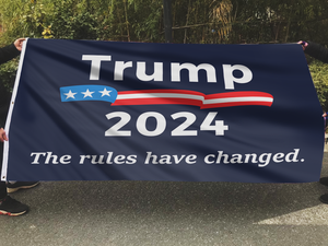 Trump 2024 The Rules Have Changed (Blue) Flag