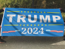 Load image into Gallery viewer, TRUMP 2024 USA Blue Flag