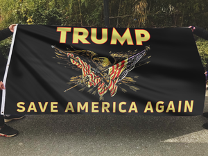 Trump Save America Again Eagle Flag