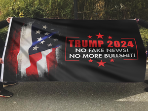 TRUMP 2024 No More Fake News Flag