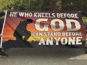 He Who Kneels Before God Flag