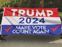 Load image into Gallery viewer, Trump 2024 Make Vote Count Again Flag