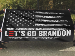 Let's Go Brandon Black and White USA Flag
