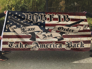 LGBFJB Law and Order - Take America Back 2024 Flag
