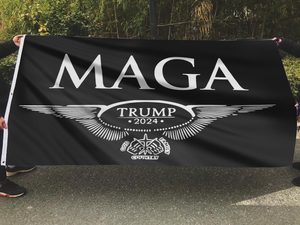 MAGA Trump 2024 God Family Country Flag