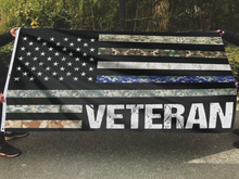 Load image into Gallery viewer, USA Veteran Flag - Military Branches Stripes Flag (RTL)