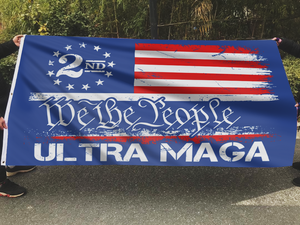 We The People ULTRA MAGA Blue Flag