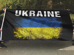 Ukraine Grunge Flag