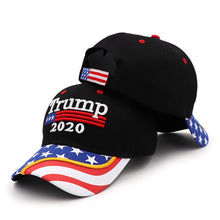 Load image into Gallery viewer, Trump 2020 Flag Bill Hat - USA Flag Trump Hat