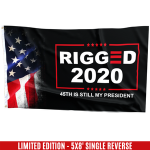 Rigged 2020 - 45th is still my President Flag w/ FREE 3x5 SR TRUMP TANK FLAG