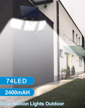 Load image into Gallery viewer, Solar Powered Outdoor Security Lamp - 74 LED Motion Sensor (RTL)