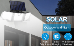 Solar Powered Outdoor Security Lamp - 74 LED Motion Sensor (RTL)