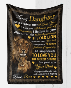 To My Daughter - Never Forget Blanket
