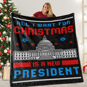 All I Want For Christmas Premium Mink Sherpa Blanket 2