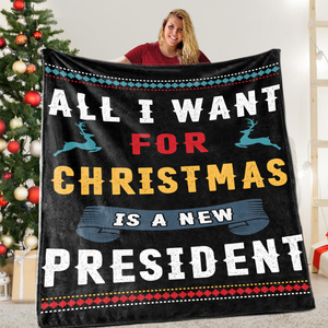 All I Want For Christmas Premium Mink Sherpa Blanket 3