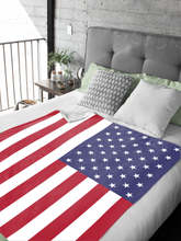Load image into Gallery viewer, USA Flag Premium Mink Sherpa Blanket