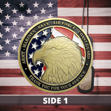 Load image into Gallery viewer, Thank You For Your Service - USA Eagle Veteran Coin