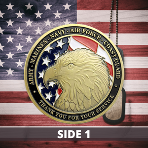 Thank You For Your Service - USA Eagle Veteran Coin