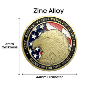 Thank You For Your Service - USA Eagle Veteran Coin (RTL)