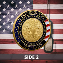 Load image into Gallery viewer, Honoring All Who Served - Veteran Coin