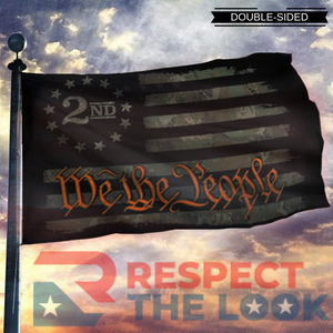 Respect The Look - We The People - Camo Orange - 2nd Amendment Flag
