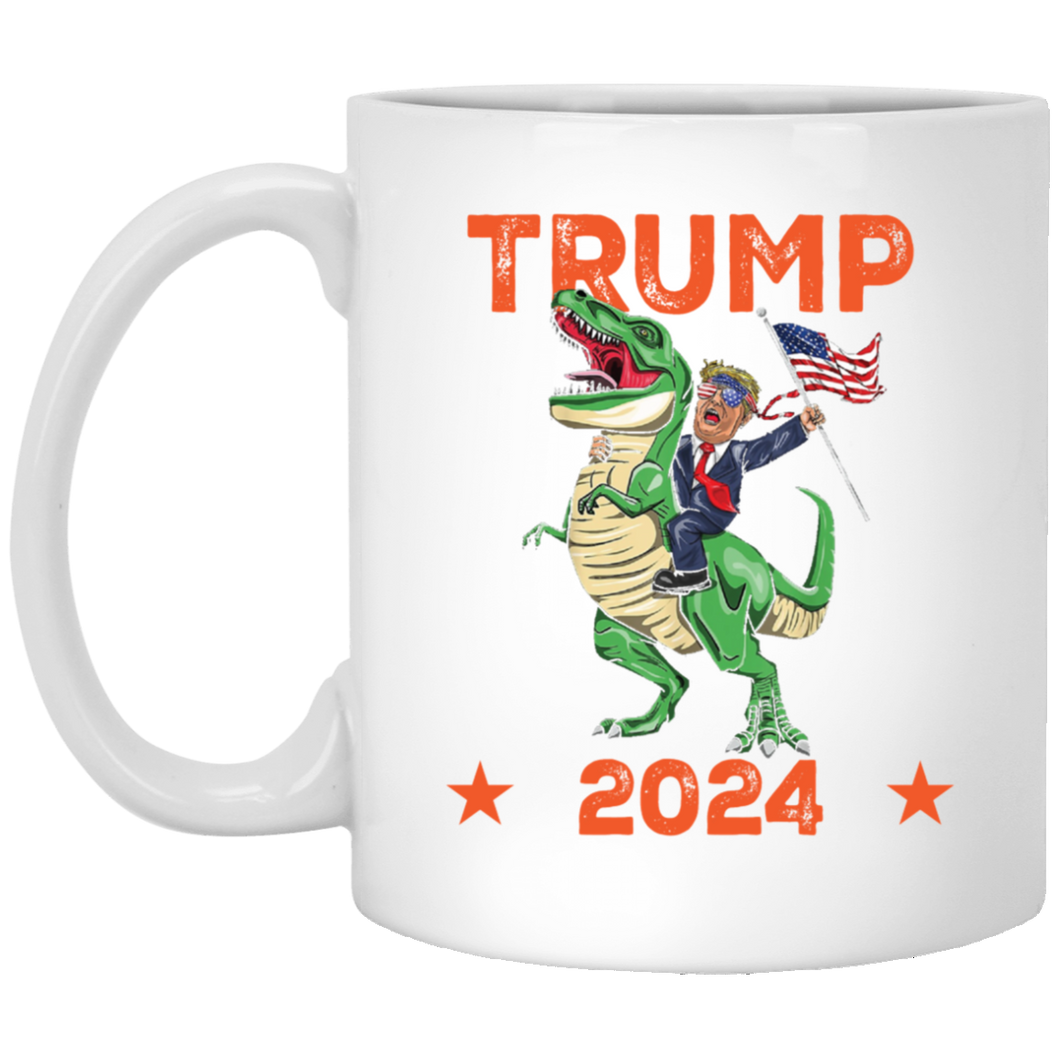 Trump Dino 2024 White Mug