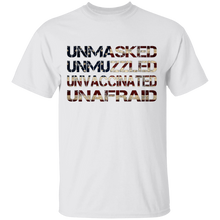 Load image into Gallery viewer, Unmasked, Unmuzzled, Unvaccinated, Unafraid Apparel (RTL)