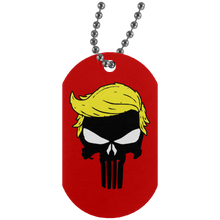 Load image into Gallery viewer, Trump Punisher Skull Dog Tag Necklace