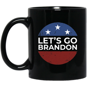 Let's Go Brandon Stars 11 oz. Black Mug