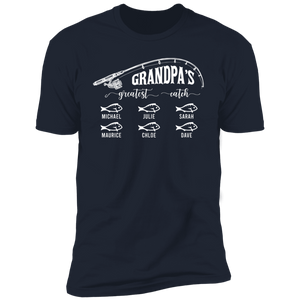 Grandpa's Greatest Catch Personalized T-shirt