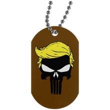 Load image into Gallery viewer, Trump Punisher Skull Dog Tag Necklace