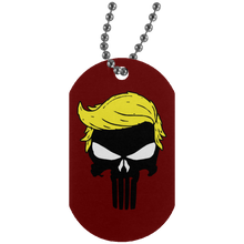 Load image into Gallery viewer, Trump Punisher Skull Dog Tag Necklace