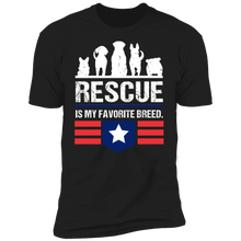 Load image into Gallery viewer, Rescue Is My Favorite Breed T-Shirt