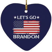 Load image into Gallery viewer, Let&#39;s Go Brandon USA Flag Christmas Ornament