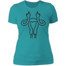 Load image into Gallery viewer, Middle Finger Uterus Boyfriend T-Shirt