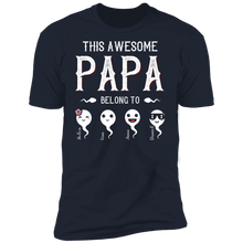 Load image into Gallery viewer, This Awesome Papa Belong To Personalized T-shirt