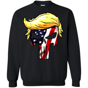 Trump Punisher full color American Flag Pull over Hoodie & Sweatshirt