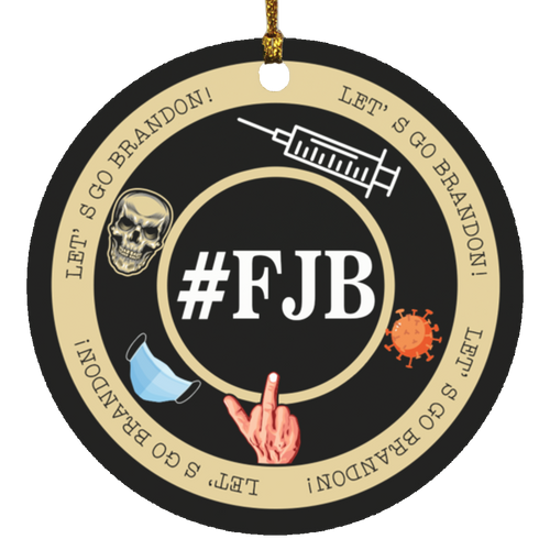#FJB Let's Go Brandon Circle Ornament 1