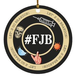 #FJB Let's Go Brandon Circle Ornament 1