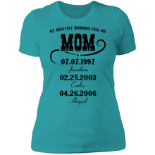 Load image into Gallery viewer, My Greatest Blessings Call Me Mom Personalized Boyfriend T-shirt