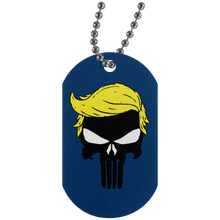 Load image into Gallery viewer, Trump Punisher Skull Dog Tag Necklace