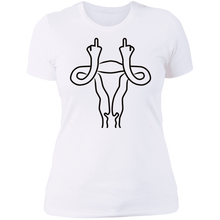 Load image into Gallery viewer, Middle Finger Uterus Boyfriend T-Shirt