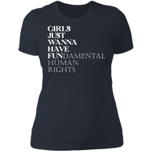 Load image into Gallery viewer, Girls Just Wanna Have Fundamental Human Rights Boyfriend T-shirt