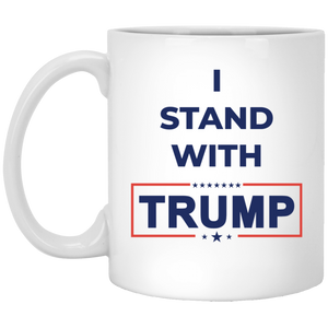 I Stand With Trump White Mug