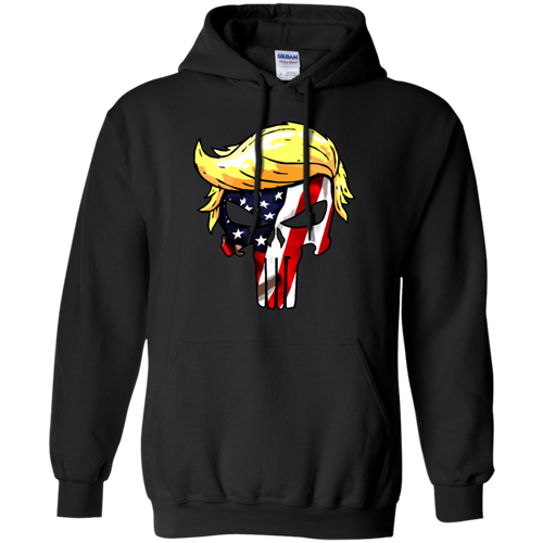 Trump Punisher full color American Flag Pull over Hoodie & Sweatshirt