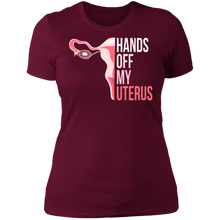 Load image into Gallery viewer, Hands Off My Uterus Boyfriend T-Shirt