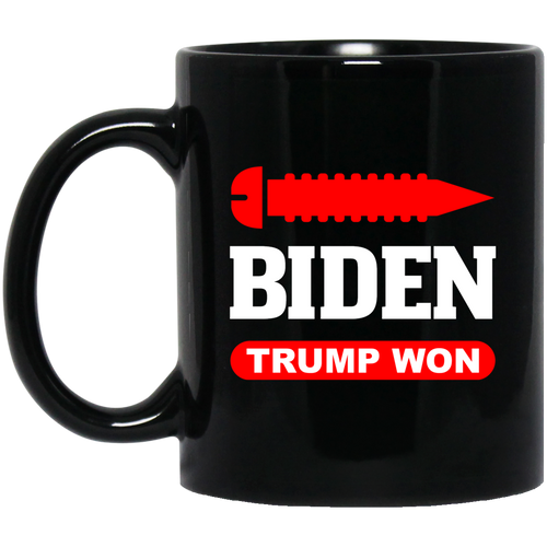 Screw Biden, Trump Won 11 oz. Black Mug